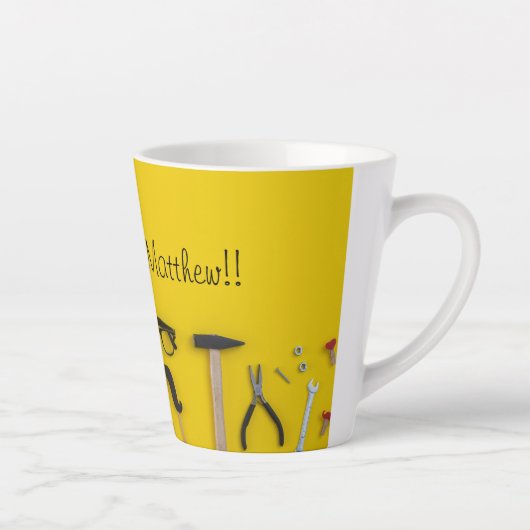 Tools, Screws, and a Good Coffee Latte Mok (Rechts)