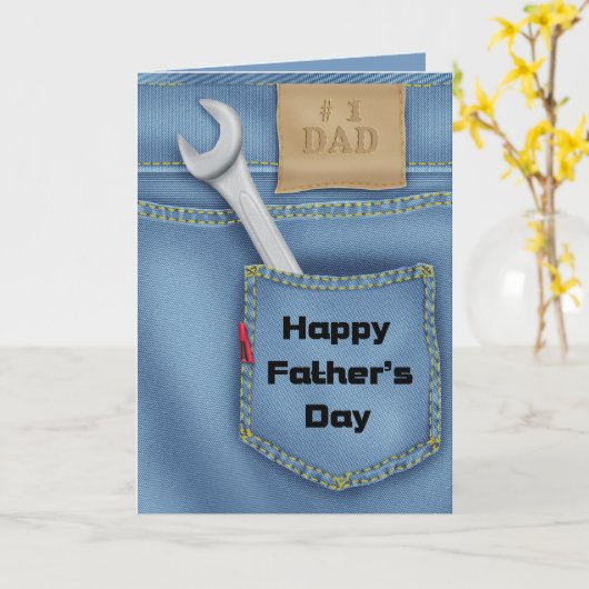 Tools Vaderdag Wenskaart Kaart (Gele Bloem)