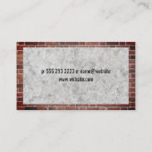 Tools voor algemene aannemers | Beton | bakstenen Visitekaartje (Achterkant)