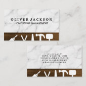 Tools voor herstellers thuis | Achtergrond marmer Visitekaartje (Voorkant / Achterkant)