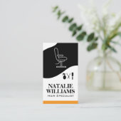 Tools voor het knippen van haar | Salonstoel Visitekaartje (Staand voorkant)