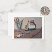 Tools voor kunstenaars notitiekaartje (Voorkant / Achterkant in situ)