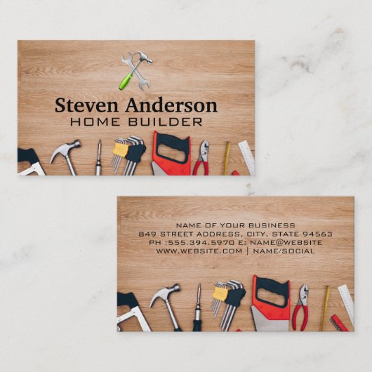 Tools voor ontwerpers | Carpentry Visitekaartje (Voorkant / Achterkant)
