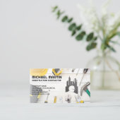 Tools voor ontwerpers | Logo bouwcontractant Visitekaartje (Staand voorkant)