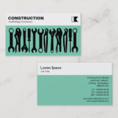 Tools - zwart op groen 7dcfb6 visitekaartje (Voorkant / Achterkant)