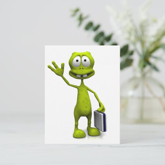 Toon Alien Briefkaart (Staand voorkant)