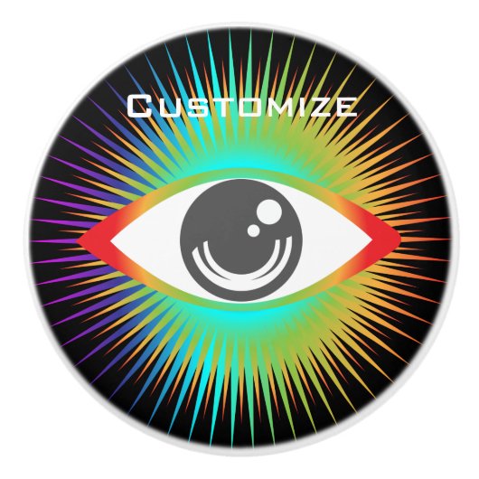 Toon Alien Eye Thunder_Cove Keramische Knop (Voorkant)