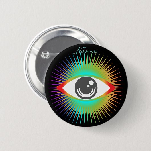 Toon Alien Eye Thunder_Cove Ronde Button 5,7 Cm (Voorkant /achterkant)