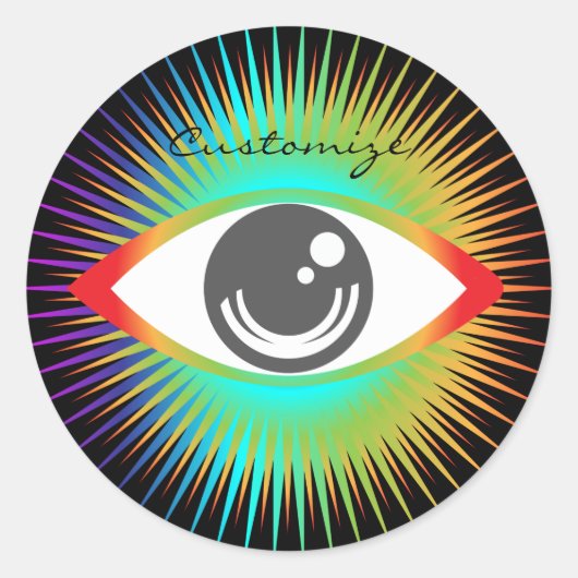 Toon Alien Eye Thunder_Cove Ronde Sticker (Voorkant)
