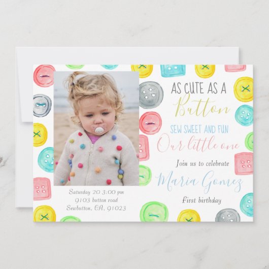 Toon als knoop eerste de partijuitnodiging van de kaart (Voorkant)