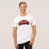 Toon Autostijl Tri-Blend Shirt (Voorkant volledig)