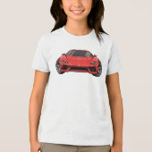 Toon Autostijl Tri-Blend Shirt (Voorkant)