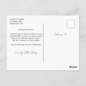 Toon Baby Cupid Vliegen met een Boog en Pijl Briefkaart (Achterkant)