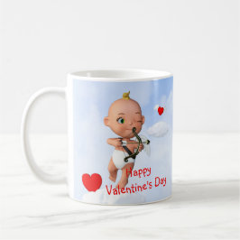 Toon Baby Cupid Vliegen met een Boog en Pijl Koffiemok