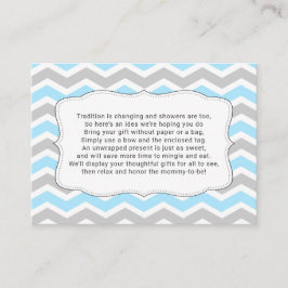 Toon baby shower tussenvoegselkaart, geen omslag informatiekaartje