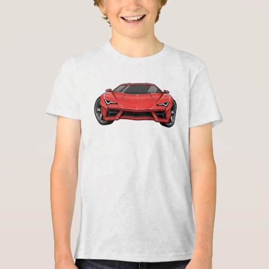 Toon Car Style Tri-Blend Shirt (Voorkant)