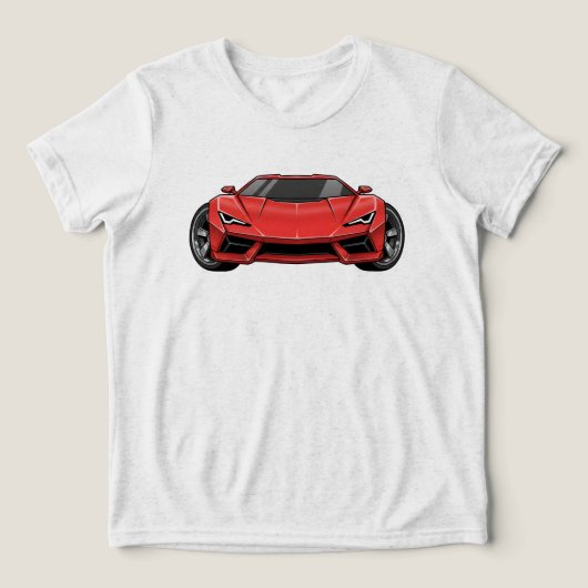 Toon Car Style Tri-Blend Shirt (Design voorkant)
