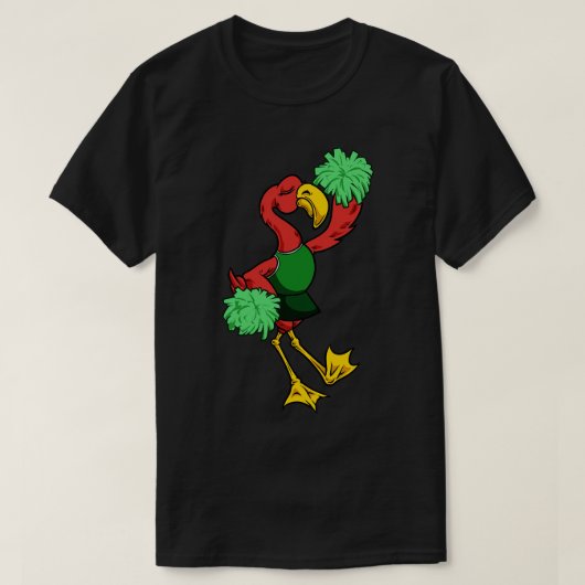 Toon Cheerleader Flamingo T-shirt (Design voorkant)
