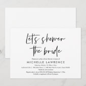 Toon de bruid, Modern Casual Vrijgezellenfeest Kaart (Voorkant / Achterkant)