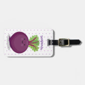 Toon de cartoon van de  van de gelukkig bietwortel bagagelabel (Voorkant horizontaal)