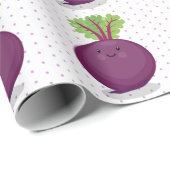 Toon de cartoon van de  van de gelukkig bietwortel cadeaupapier (Rol Hoek)