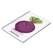 Toon de cartoon van de van de gelukkig bietwortel notitieboek (Linkerzijde)