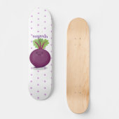 Toon de cartoon van de  van de gelukkig bietwortel persoonlijk skateboard (Voorkant)