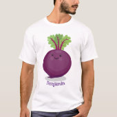 Toon de cartoon van de  van de gelukkig bietwortel t-shirt (Voorkant)