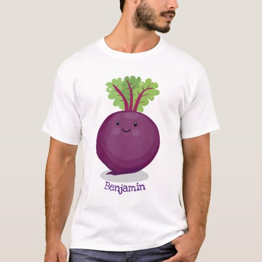 Toon de cartoon van de  van de gelukkig bietwortel t-shirt (Voorkant)