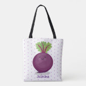 Toon de cartoon van de  van de gelukkig bietwortel tote bag (Achterkant)