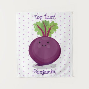 Toon de cartoon van de  van de gelukkig bietwortel wandkleed