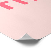 Toon de fitness oefent citaat roze uit poster (Hoek)