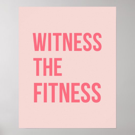 Toon de fitness oefent citaat roze uit poster (Voorkant)