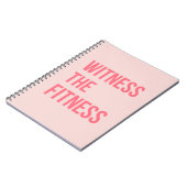 Toon de fitness - prijsopgave roze notitieboek (Linkerzijde)