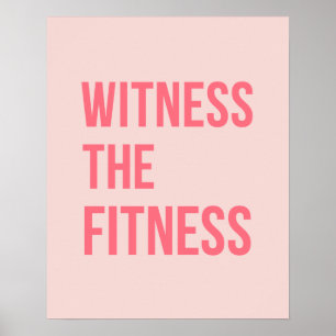 Toon de fitness - prijsopgave roze poster