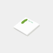 Toon de gelukkige groene cartoon afbeelding post-it® notes (Schuin)