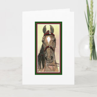 Toon de Kerstkaart van het Paard Feestdagen Kaart