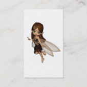 Toon Fairy in bruine en goudventilator Visitekaartje (Achterkant)