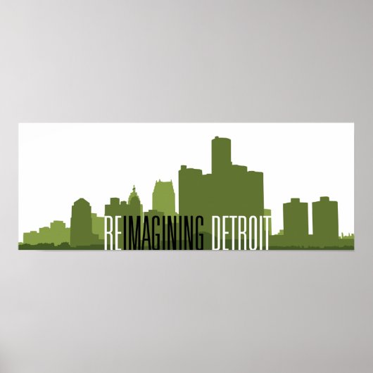 Toon het Poster van het Detroit (24"x9") opnieuw o (Voorkant)