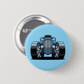 Toon Hotrod Art  Ronde Button 5,7 Cm (Voorkant /achterkant)