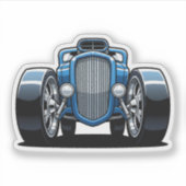 Toon Hotrod Art  Sticker (Voorkant)