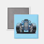 Toon Hotrod Kunst  Magneet (Voorkant / Achterkant)