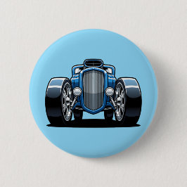 Toon Hotrod Kunst  Ronde Button 5,7 Cm