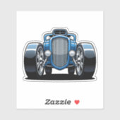 Toon Hotrod Kunst  Sticker (Vel)