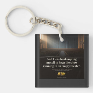 Toon in een lege theater Boek Citaat Sleutelhanger