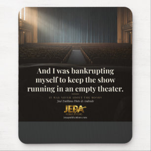 Toon in een lege theater Boek Quote Muismat