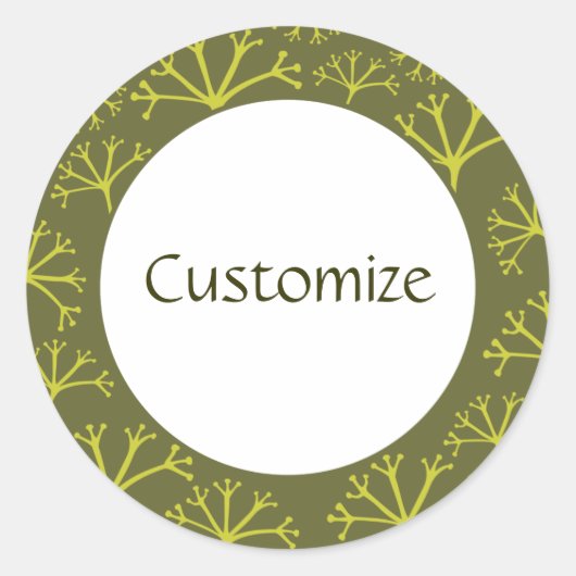 Toon met de Sjabloon van de Wind Ronde Sticker (Voorkant)