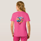 Toon mijn liefde w / veelkleurige harten t-shirt (Achterkant volledig)