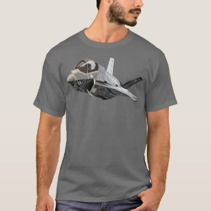 Toon Militaire Stealth Jet Fighter Vliegtuig T-shirt