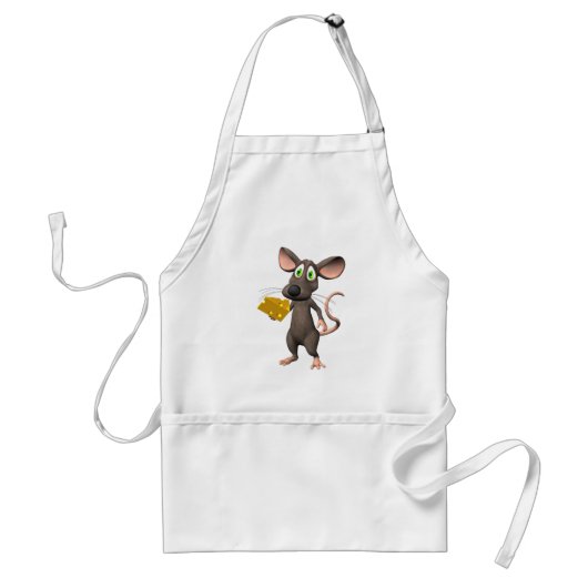 Toon Mouse met kaas Apron Standaard Schort (Voorkant)
